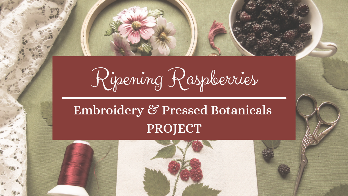 Ripening Raspberries Embroidery Pressed Leaves The Diary Of A 